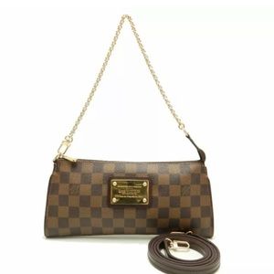 LOUIS VUITTON Monogram Chain Handbag Brown Purse